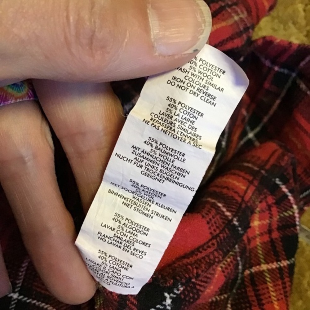 Nasty Gal Red Plaid Flannel Shirt Button Down Grunge Casual Top - Picture 5 of 10